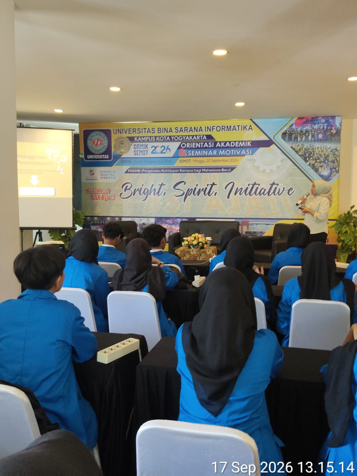 Sambut Mahasiswa Baru, Perpustakaan UBSI Yogyakarta Hadirkan Literasi Informasi dalam ORMIK 2026