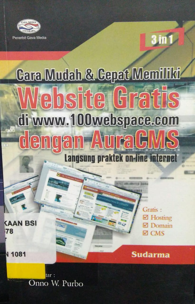 Cara mudah & cepat memiliki website Gratis di www.100webspace.com dengan auracms langsung paktek online intenet
