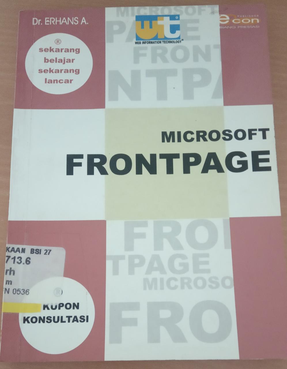 Microsoft frontpage 2002