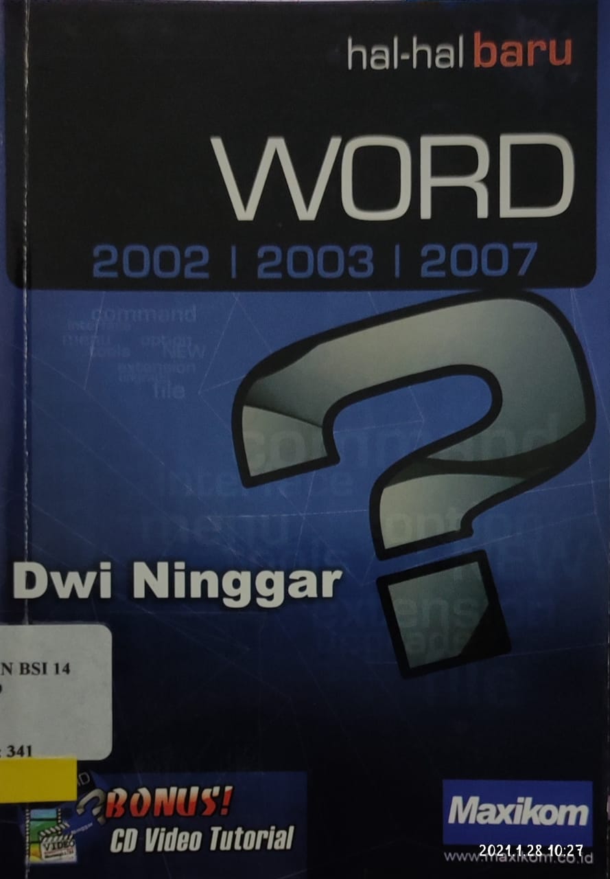 Hal-hal baru word 2002, 2003, 2007