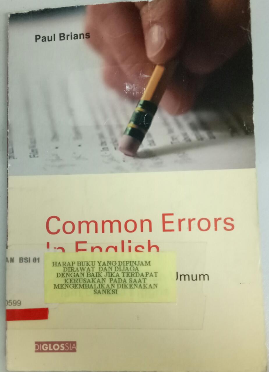 Common errors in english = kesalahan - kesalahan umum dalam berbahasa inggris
