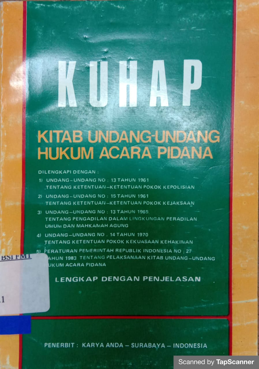 KUHP : kitab undang-undang hukum acara pidana