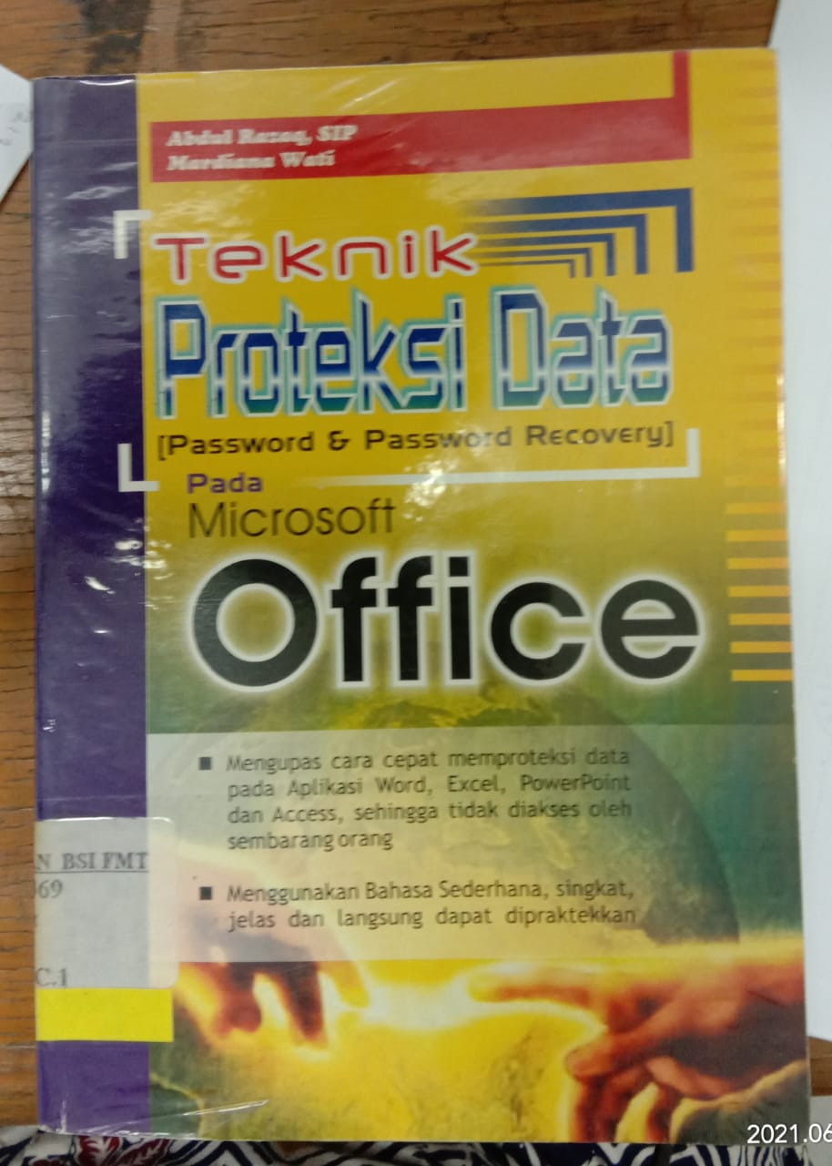 Teknik proteksi data : (password dan password recovery) pada microsoft office