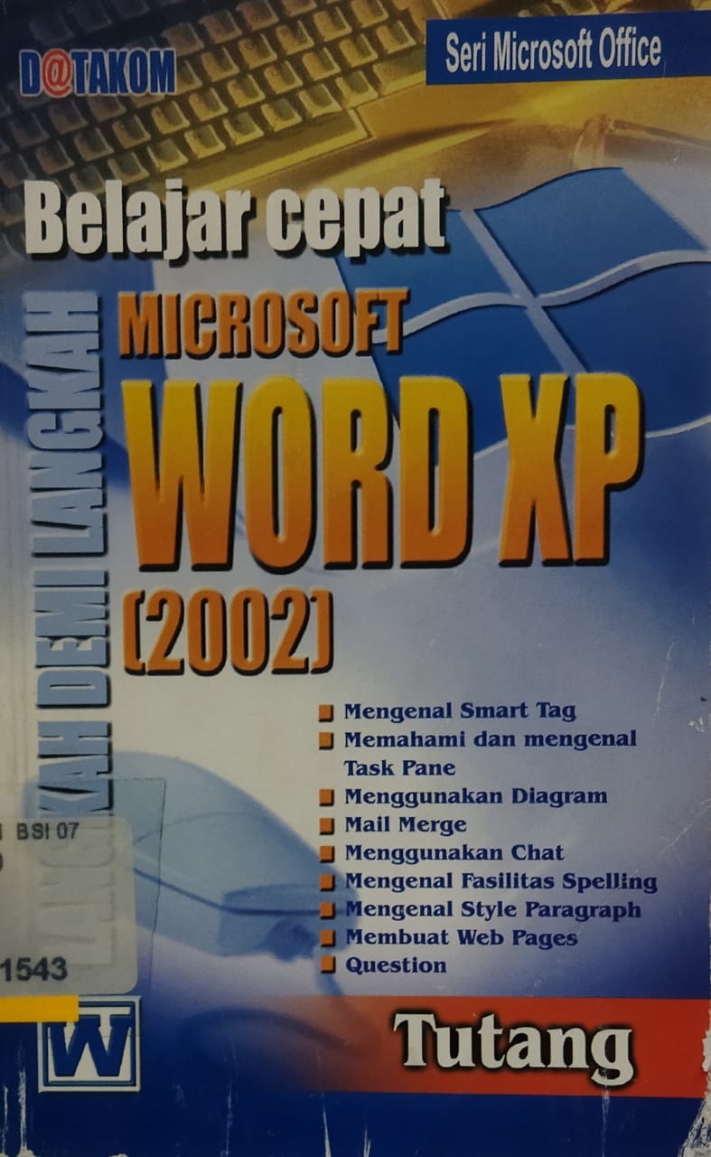 Belajar komputer : microsoft word 2000