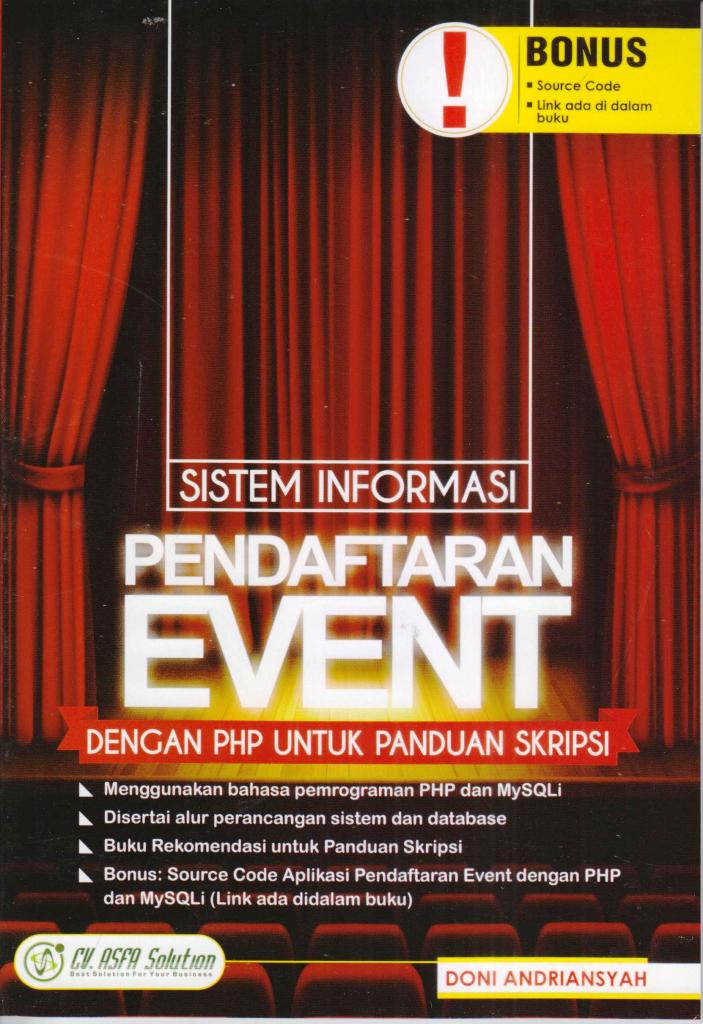 Sistem informasi pendaftaran event : dengan php untuk panduan skripsi