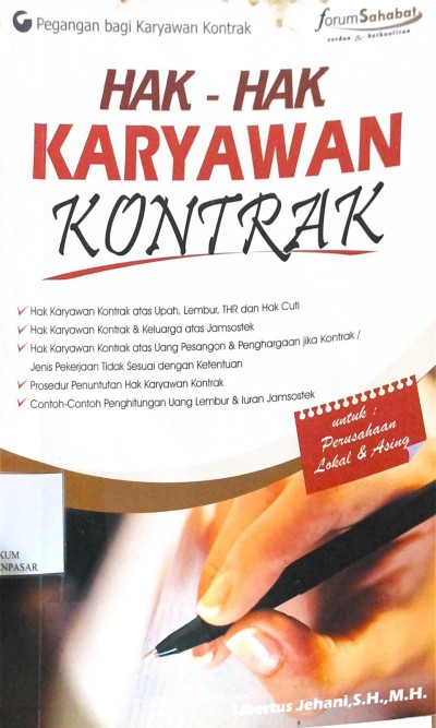 Hak-hak karyawan kontrak : Pegangan bagi karyawan kontrak