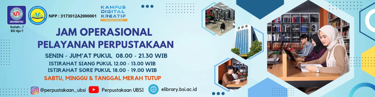 Jam Operasional Perpustakaan UBSI